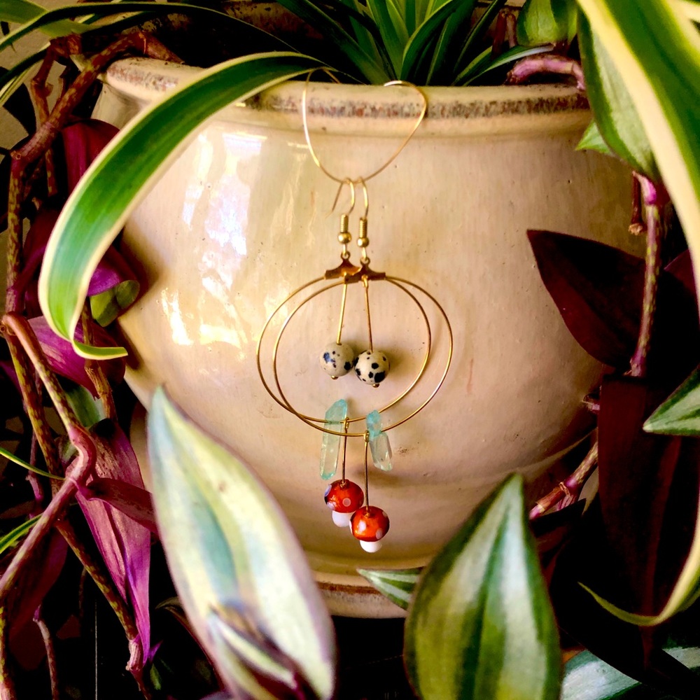 Handmade Mushroom earrings